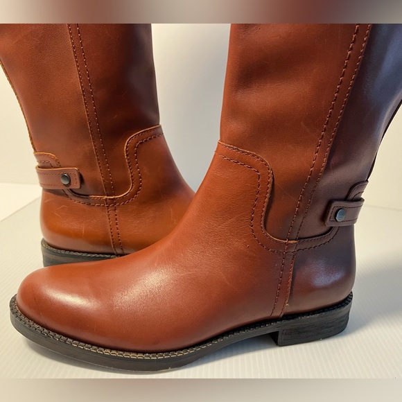 Franco Sarto Genuine Leather Upper Knee-High Boots US sz 6 Color: Cognac - Picture 4 of 14
